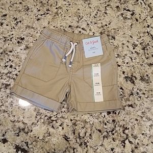 Cat & Jack khaki shorts with drawstring 18mos